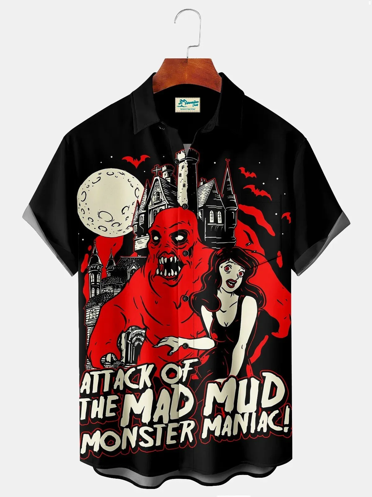 Mad Mud Monster Maniac Horror Halloween Hawaiian Shirt - Attack of the Creepy Creature