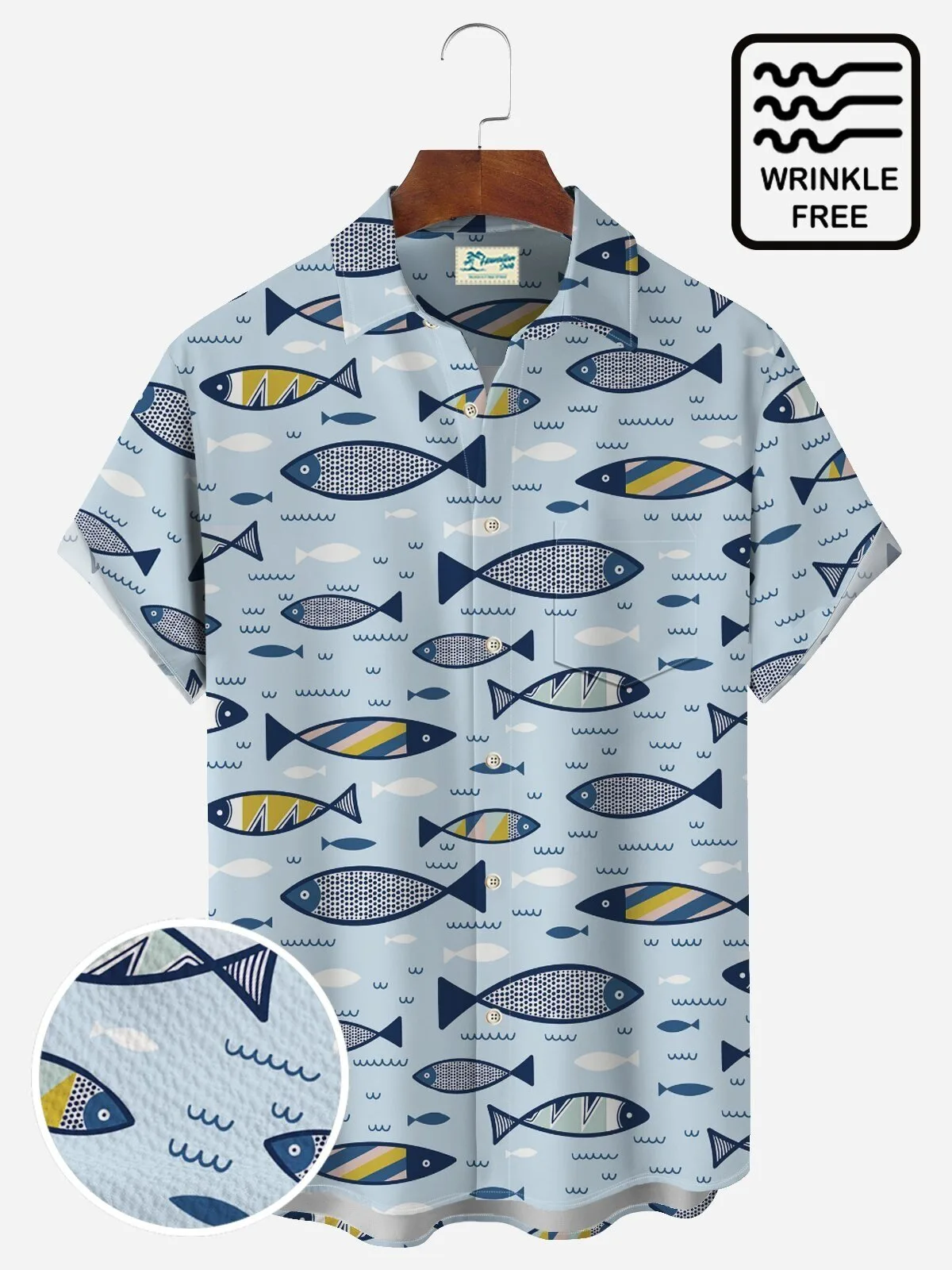 Ocean Fish Animal Art Print Men's Hawaiian Shirt