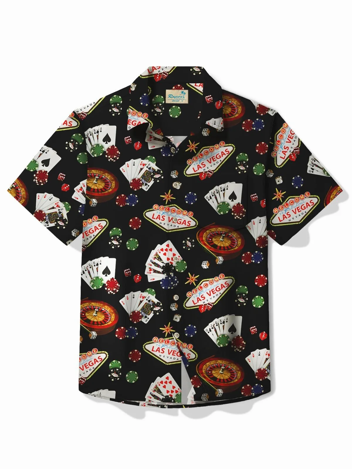 Las Vegas Casino Poker Cards Dice Roulette Wheel Pattern Hawaiian Shirt 1 Las Vegas Casino Poker Cards Dice Roulette Wheel Pattern Hawaiian Shirt